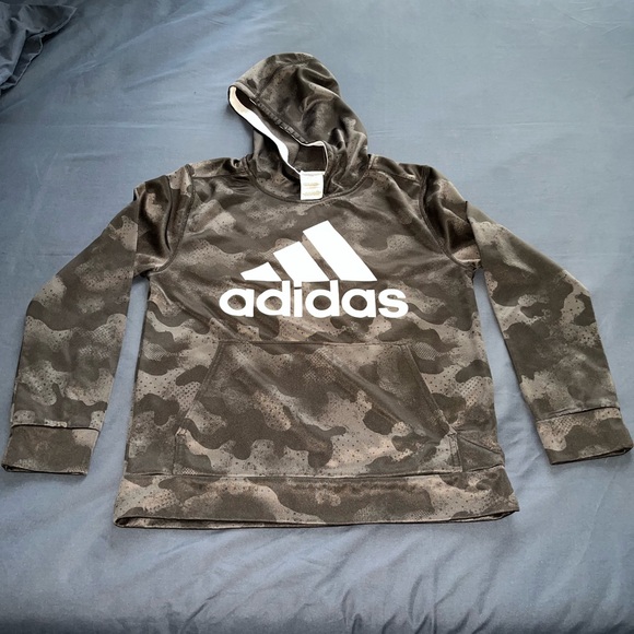 Adidas Black Camo Athletic Hoodie - Picture 1 of 3